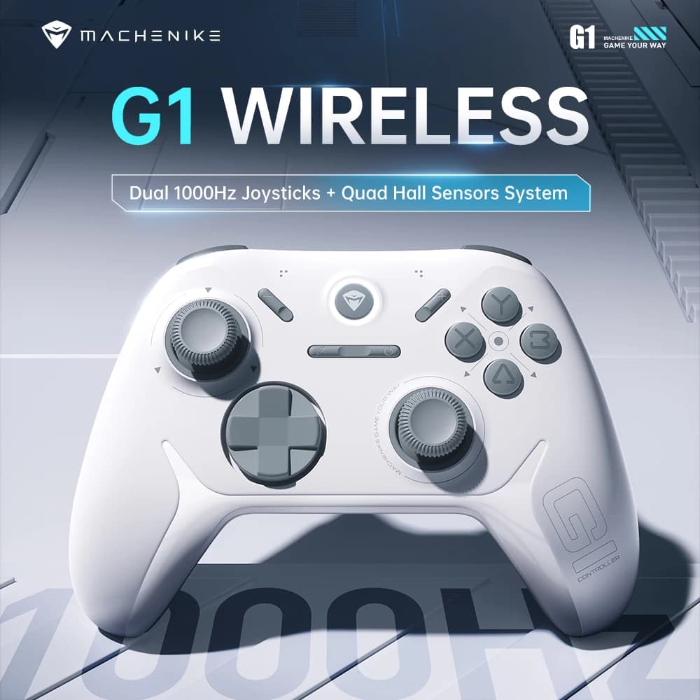 MACHENIKE-controlador inalámbrico G1 para videojuegos, Joystick de disparo de efecto Hall con tasa de orollamiento de 1K para Nintendo Switch, PC, iOS y Android
