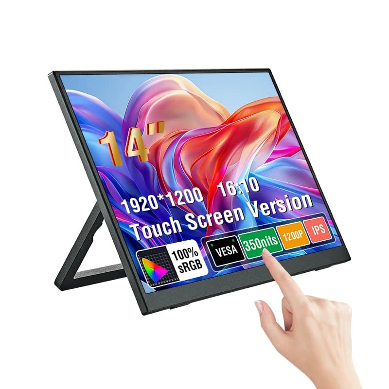 Monitor portátil con pantalla táctil de 14 pulgadas, 100% sRGB, 400cd/m2, pantalla de expansión para juegos de ordenador, para XBox, PS4/5, Switch, Loptop