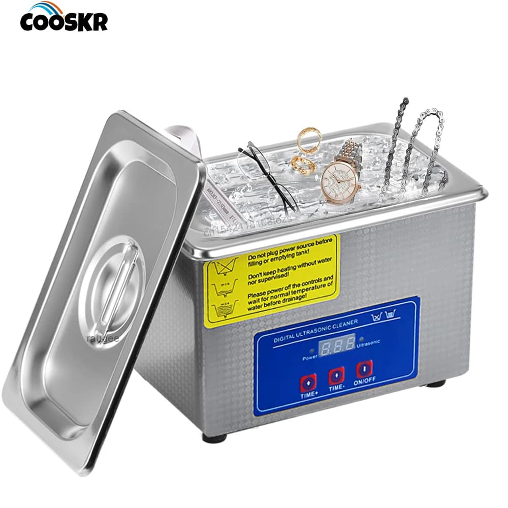 Limpiador ultrasónico de 40KHZ, baño de lavado ultrasónico con vibración de alta frecuencia para joyería, relojes, gafas para dentadura, limpiador ultrasónico