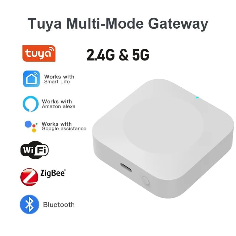 Hub Inalámbrico Multimodo 2.4G 5G Tuya ZigBee Bluetooth, Puente Mesh, Control Remoto, Compatible con Smart Life APP, Alexa y Google Home