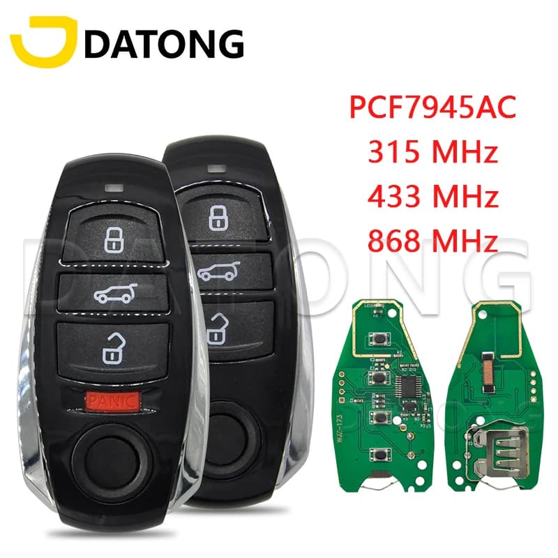 Llave remota de coche Datong World para VW, Volkswagen Touareg, 315 Mhz, Chip serie 5, 3 botones, Control remoto inteligente, llave en blanco