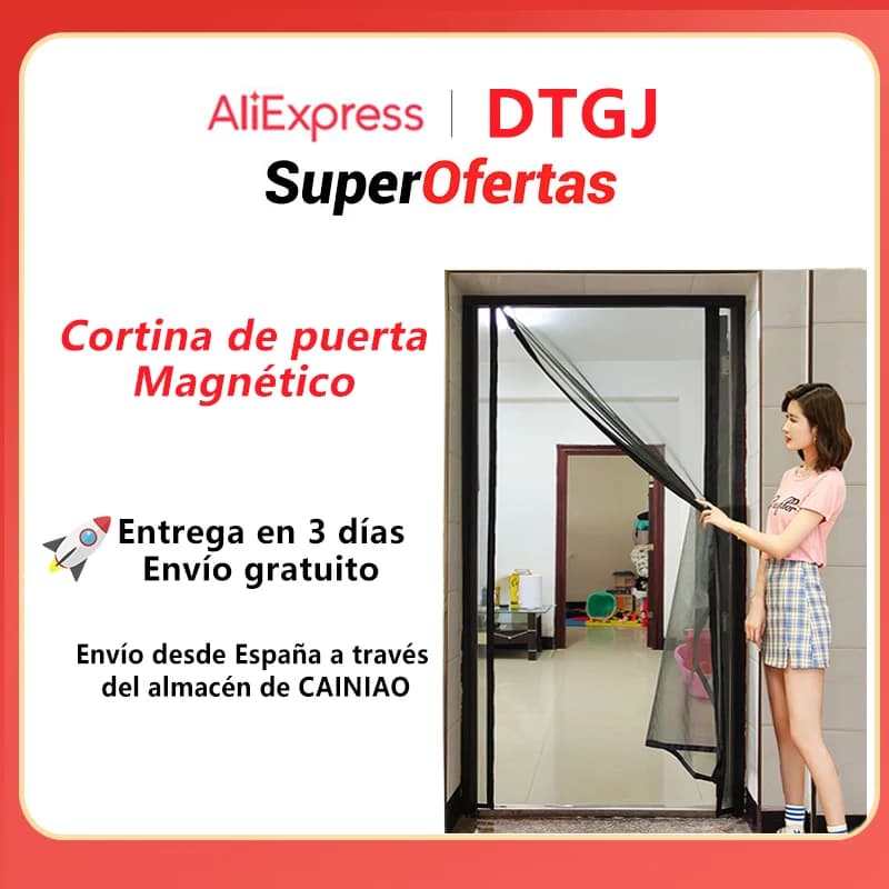 Mosquitera de puerta con pantalla de malla magnética, malla de puerta antimoscas para insectos, abierta desde el lado 2, cierre automático, el tamaño se puede personalizar