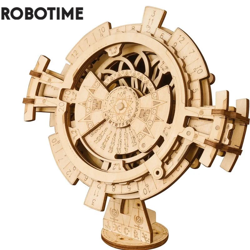 Robotime creativo DIY calendario perpetuo modelo de madera kits de construcción montaje juguete para regalo para niños adultos Dropshipping LK201