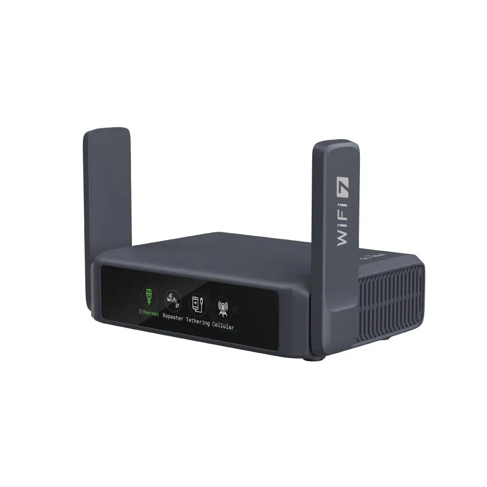 GL.iNet GL-BE3600 (Slate 7) Router Wi-Fi 7 de Viaje, Router Portátil de Doble Banda, Wi-Fi 7 de Bolsillo, Router 2.5G, Routers VPN Portátiles para Viajes, Routers para Computadoras Públicas, Viajes de Negocios, Móviles/RV/Cruceros/Aviones