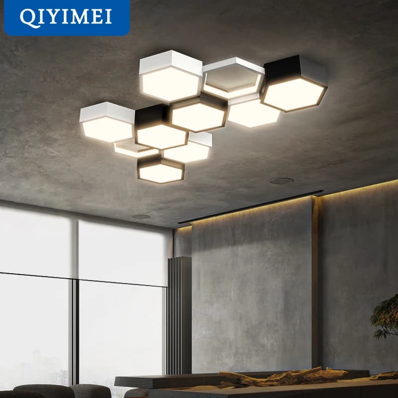 Lámparas de Techo Triangulares Ultrafinas para Sala de Estar y Dormitorio, Lámparas de Techo LED para el Hogar