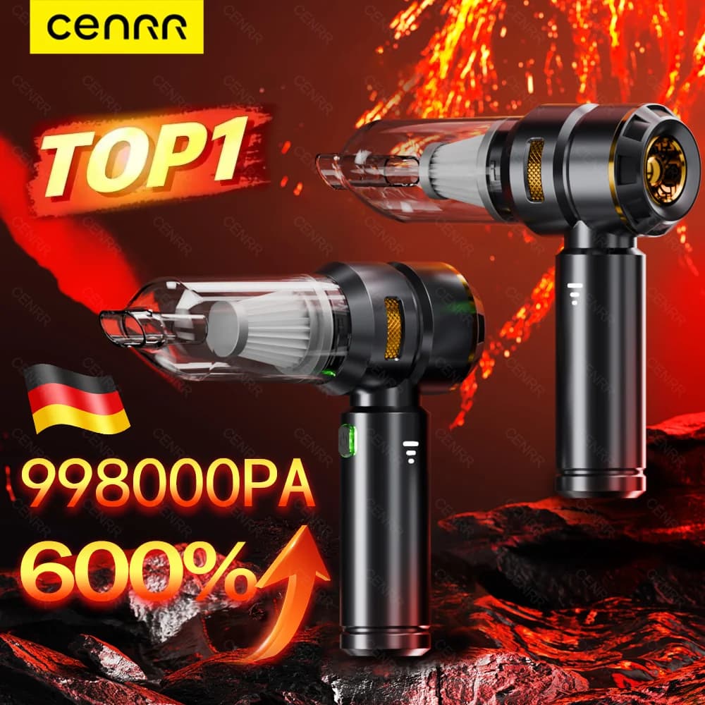CENRR 998000 Aspirador de coche PA, potente aspirador de mano portátil para coche, limpiador inalámbrico, Robot, accesorios para coche