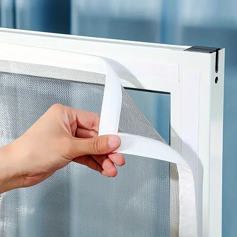 Pantallas de verano a prueba de mosquitos para puertas y ventanas, disponibles en varios tamaños (blanco)