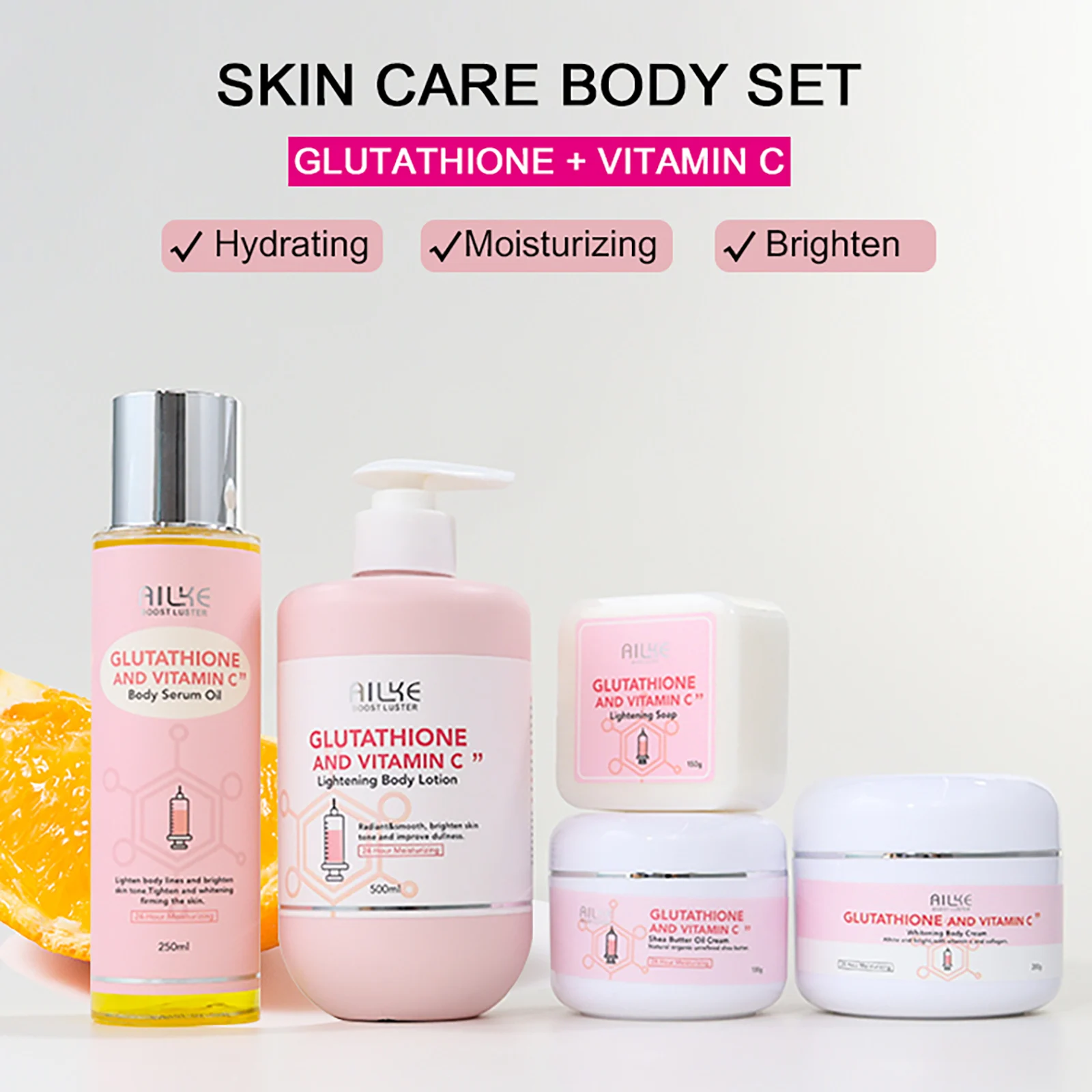 AILKE loción facial y corporal coreana hidratante blanqueadora, Reduce las arrugas de melanina, crema para el cuidado de la piel con vitamina C y manchas oscuras