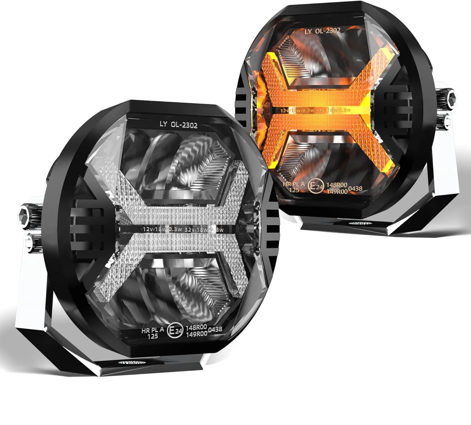 Barra de luz Led de trabajo para coche de 4 pulgadas, foco de luz de conducción DRL ámbar de 12v para Jeep, barco todoterreno, Tractor, camión, 4x4, SUV, ATV