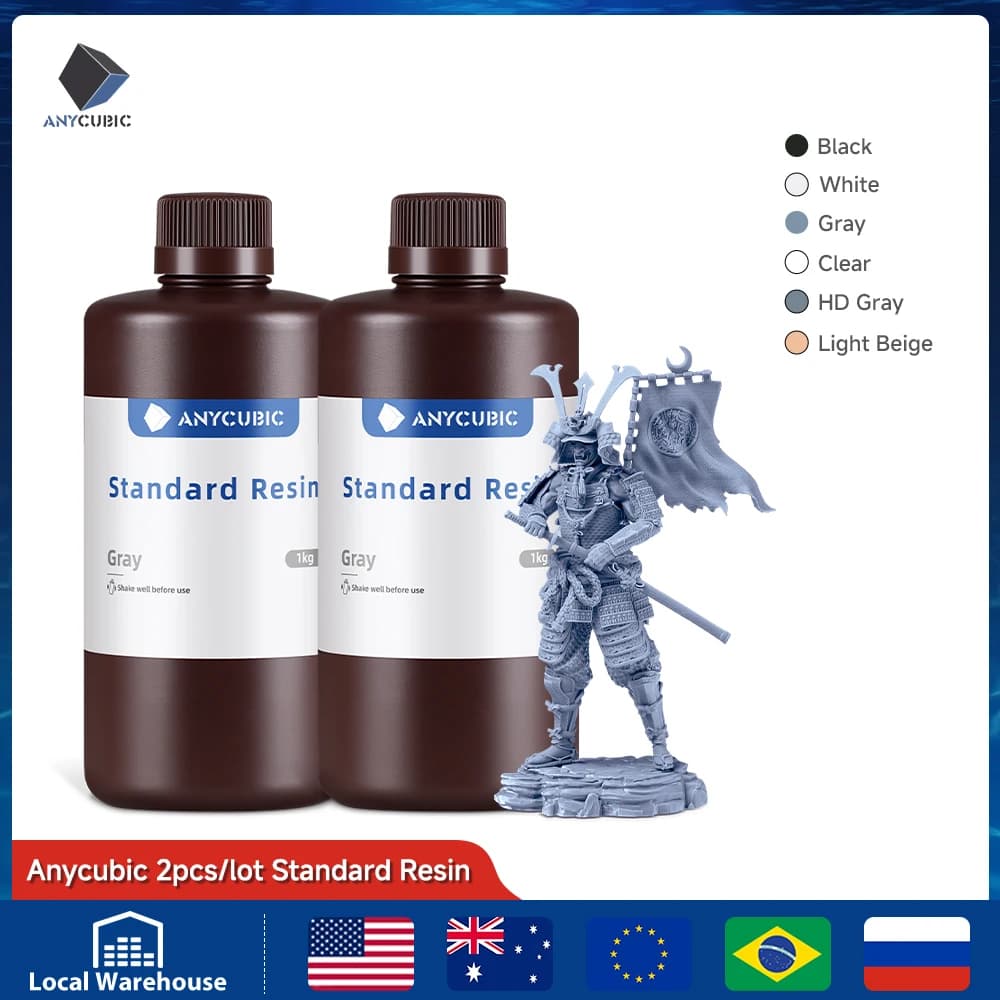 ANYCUBIC 405nm resina UV resina estándar para impresora LCD 3D para Photon Mono 7 Pro materiales de impresión 3D resina fotosensible