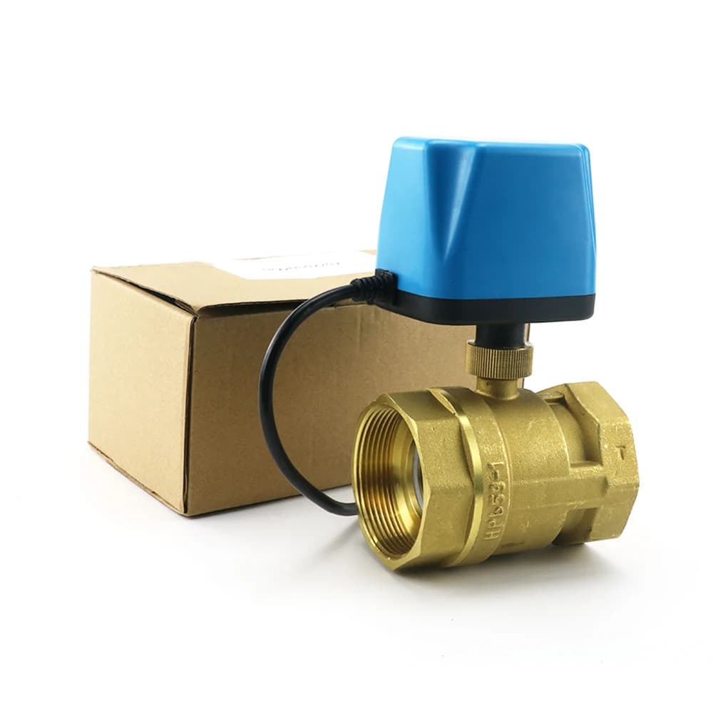 Válvula de bola eléctrica de latón de 220V 12V24V de 2 hilos, normalmente cerrada/normalmente abierta, DN15 1/2" a 2", para agua y aceite, reemplaza la válvula solenoide