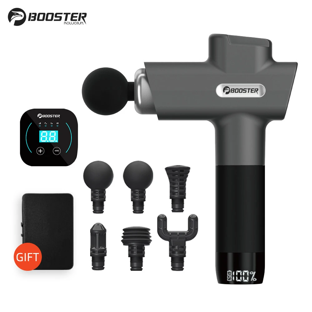 Pistola de Masaje Booster M2-D, Masajeador de Tejido Profundo con Percusión para Cuello, Espalda y Cuerpo, Pistola de Fascia Portátil, Masajeador Eléctrico para Relajación Muscular