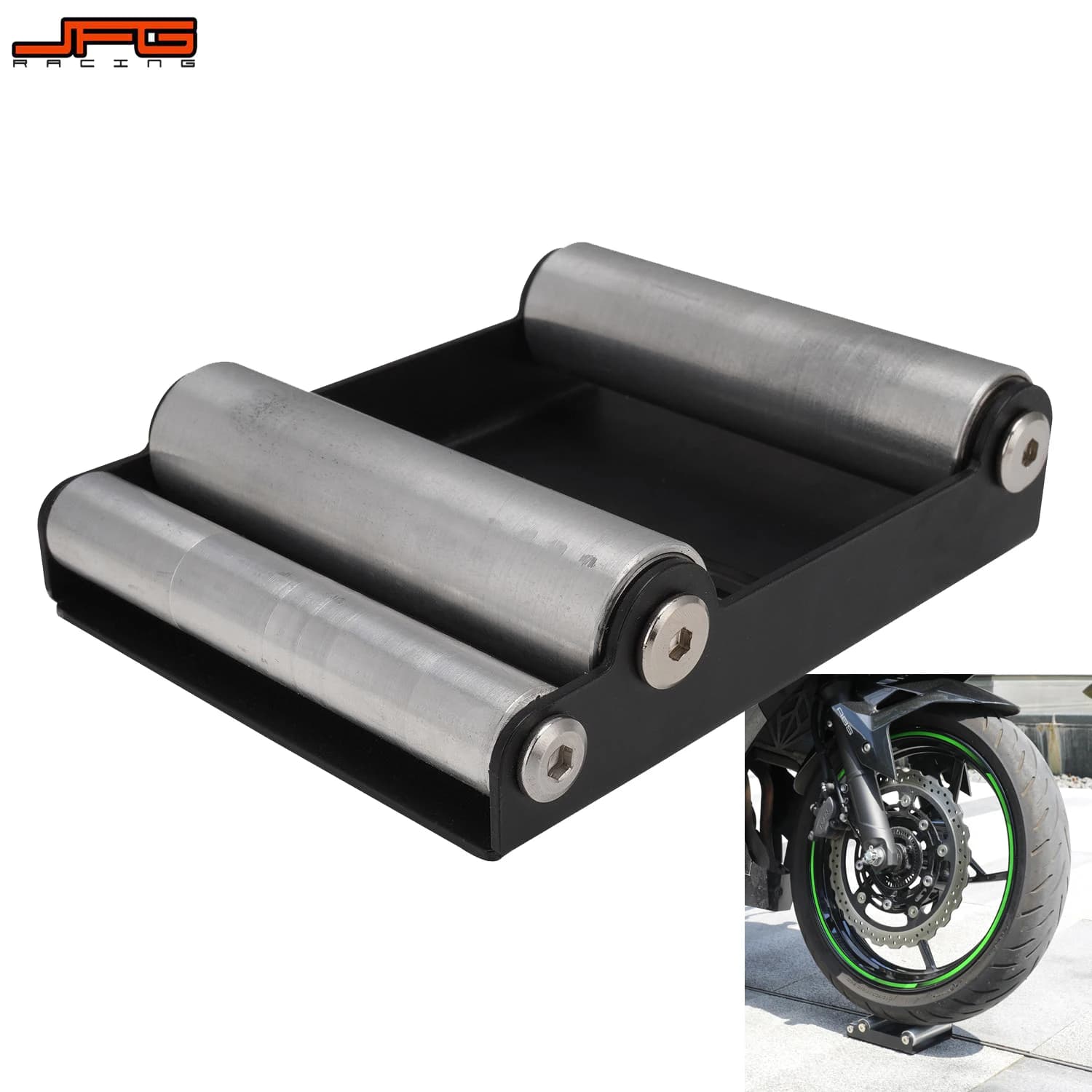 Soporte de limpieza de neumáticos de motocicleta, soporte de lavado de neumáticos, cadena portátil, limpieza, rampa de rodillo duradera, elevación Universal para KTM Kawasaki Suzuki