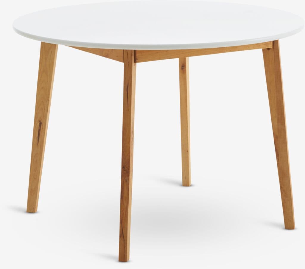 Mesa de comedor JEGIND Ø105 blanco/natural | JYSK