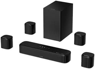 ULTIMEA Barra de Sonido 7.1CH para TV, Sistema de Sonido Dolby Atmos con 4 Altavoces envolventes, VoiceMX, BassMX, 420W de Potencia máxima, HDMI eARC, Control por App, Aura A60 Pro, Modelo 2026