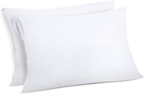 Utopia Bedding Protector de Almohada Impermeable 40x70 cm (Juego de 2) con Cremallera, Funda Almohada Certificado Oeko-Tex