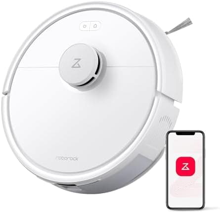 roborock Q7L5 Robot Aspirador y Mopa Doble Sistema Antienredos, Succión HyperForce de 8,000 Pa, Navegación Precisa, Rendimiento de Nivel Básico, Dueños de Mascotas, Blanco