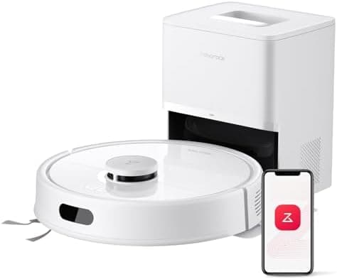 roborock Q7L5+ Robot Aspirador y Fregador de 8000 Pa, 7 Weeks Autovaciado, Sistema Doble Antienredos, Navegación PreciSense LiDAR, Suelos Duros, Alfombras y Pelo de Mascotas, Blanco
