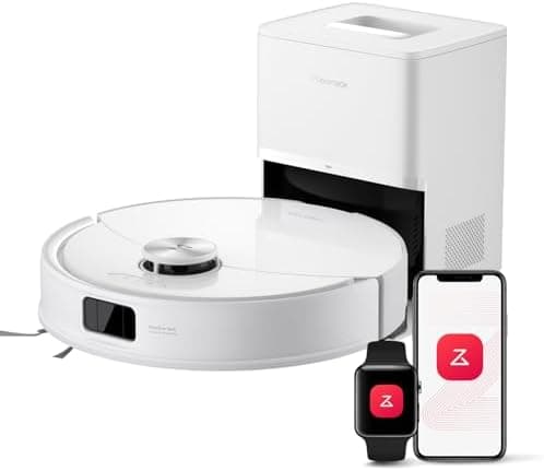 roborock Q10 S5+ Robot Aspirador y Fregasuelo 2 en 1 de 10000 Pa, Doble Sistema Antienredos, Obstacle Avoidance, 7 Weeks Self-Emptying, Navegación PreciSense LiDAR, Control por App, Blanco