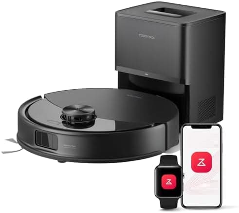 roborock Q10 S5+ Robot Aspirador y Fregasuelo 2 en 1 de 10000 Pa, Doble Sistema Antienredos, Obstacle Avoidance, 7 Weeks Self-Emptying, Navegación PreciSense LiDAR, Control por App, Negro