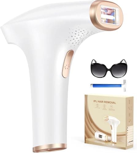 Haarlosy Depiladora Láser IPL Sin Dolor,Depiladora de Luz Pulsada 3 Funciones Avanzadas, Depilacion Laser 9 Niveles de Energía para Mujeres y Hombres, Ideal para Rostro, Bikini y Cuerpo GLY01