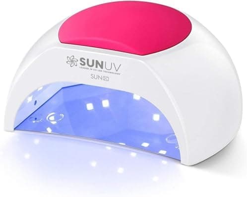 SUNUV Lámpara Secadora de Uñas, Profesional LED UV Lampara Uñas de Gel, Curado Luz en 4 modos para tiempo 10s, 30s, 60s y 90s
