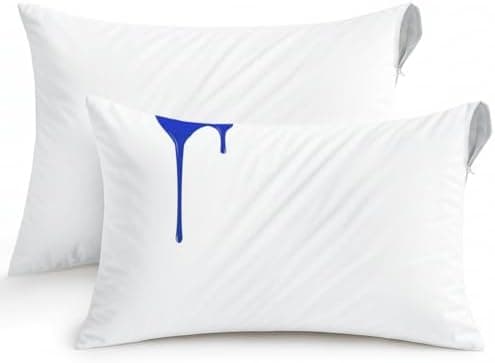 Utopia Bedding Protector de Almohada Impermeable 50x70 cm (Juego de 2) con Cremallera, Funda Almohada Certificado Oeko-Tex
