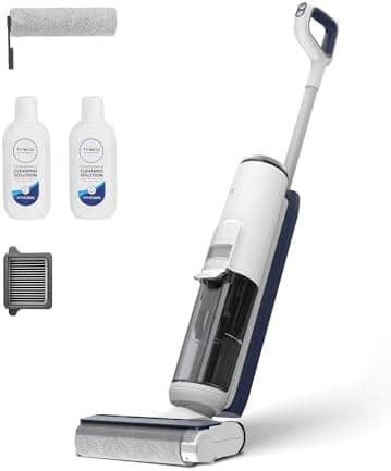 Tineco iFLOOR 5 Breeze Complete Aspiradora/Limpiadora de Suelos en Seco y Mojado, Limpieza en Un Solo Paso para Suelos Duros, Limpieza de Bordes, Autolimpieza Automática, Diseño Ligero e Inalámbrico