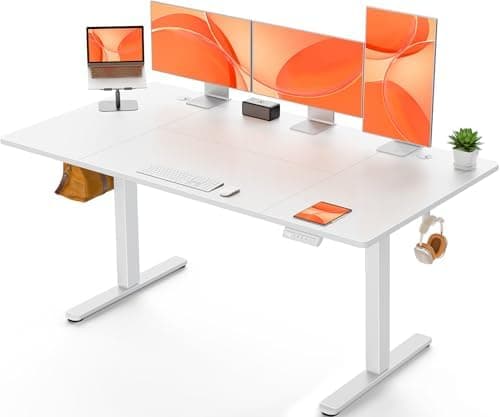 ErGear Escritorio Elevable Eléctrico, Escritorio Ajustable en Altura 160 x 80 cm, Mesa Elevable con Panel Inteligente de 4 Memorias, Mesa Escritorio Oficina en Casa con Tablero Ensamblado