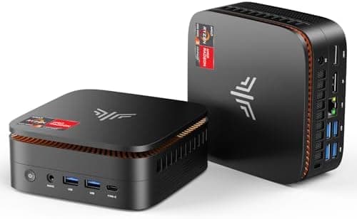 NiPoGi Pinova P1 Mini PC AMD Ryzen R2544 W-11 Pro(Defeat 3500U/i3-10110U/R2514,hasta 3,7GHz),16GB DDR4 512GB SSD Mini Ordenadore,4K@60Hz Triple Display HDMI+Type-C+DP,Wi-Fi5/LAN para Escuela/Negocios