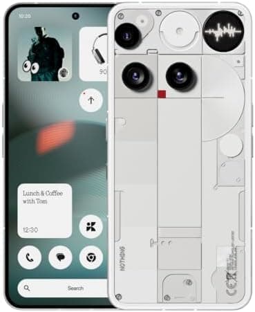 Nothing Phone (3) – Smartphone con Triple Cámara 50MP, Batería de Silicio Carbono de Larga Duración 24h, Pantalla AMOLED 6,67" con 120Hz y Glyph Matrix, 16GB + 512GB - Blanco