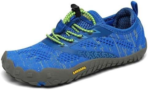 SAGUARO Minimalistas Barefoot Zapatillas de Trail Running Niños Zapatillas de Deporte Transpirables para Exterior Interior