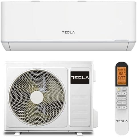 Tesla Aire Acondicionado Inverter Split 4.500 Frigorías [Hasta 50m2] (18.000 BTU) - Wi-Fi, Turbo, Autolimpieza, A+++ Calor, Clase A++ Frío, Gas R32 (Blanco)