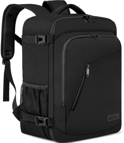 Mochila Viaje Cabina Avion 40x30x20 para Ryanair Equipaje de Mano para Vueling 24L Bolsa de Viaje Hombre Mujer Maletas de Viaje Cabina Mochila Portatil 14 Pulgadas con Puerto USB para Trabajo Negro