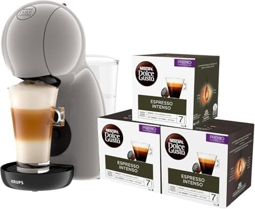 KRUPS Piccolo XS Taupe, cafetera de cápsulas multibebida ultracompacta, espresso de alta presión, compatible con cápsulas NESCAFÉ® Dolce Gusto®, incluye 3 packs de café, KP1A3ACAS