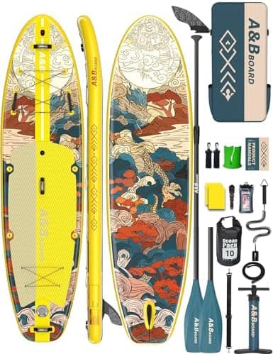A&BBOARD Tabla Paddle Surf Hinchable 335 cm con Accesorios Premium Sup,Paddle Board Surf para 2 Personas Principiante