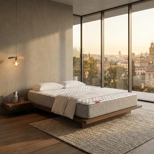 PIKOLIN Leah Compact - Colchón viscoelástico y Espuma HR | Altura 21 cm | 135x190 | Firmeza Alta | Confort Visco | Calidad Óptima | Protección Higiénica Total | Memory Foam