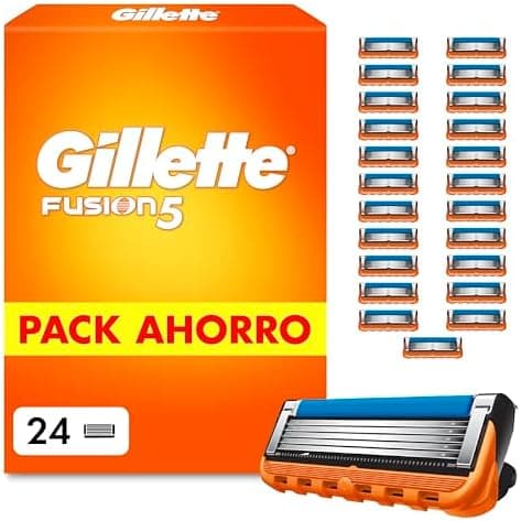 Gillette Fusion5 Cuchillas de Afeitar Hombre, Pack de 24