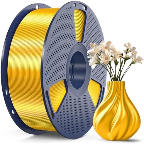 SUNLU PLA+ Silk Filament, Filamento 3D de Seda Metálica Brillante de 1,75 mm, Filamento de impresora 3D PLA PLUS de alta resistencia, Carrete de 1KG, Dorado claro