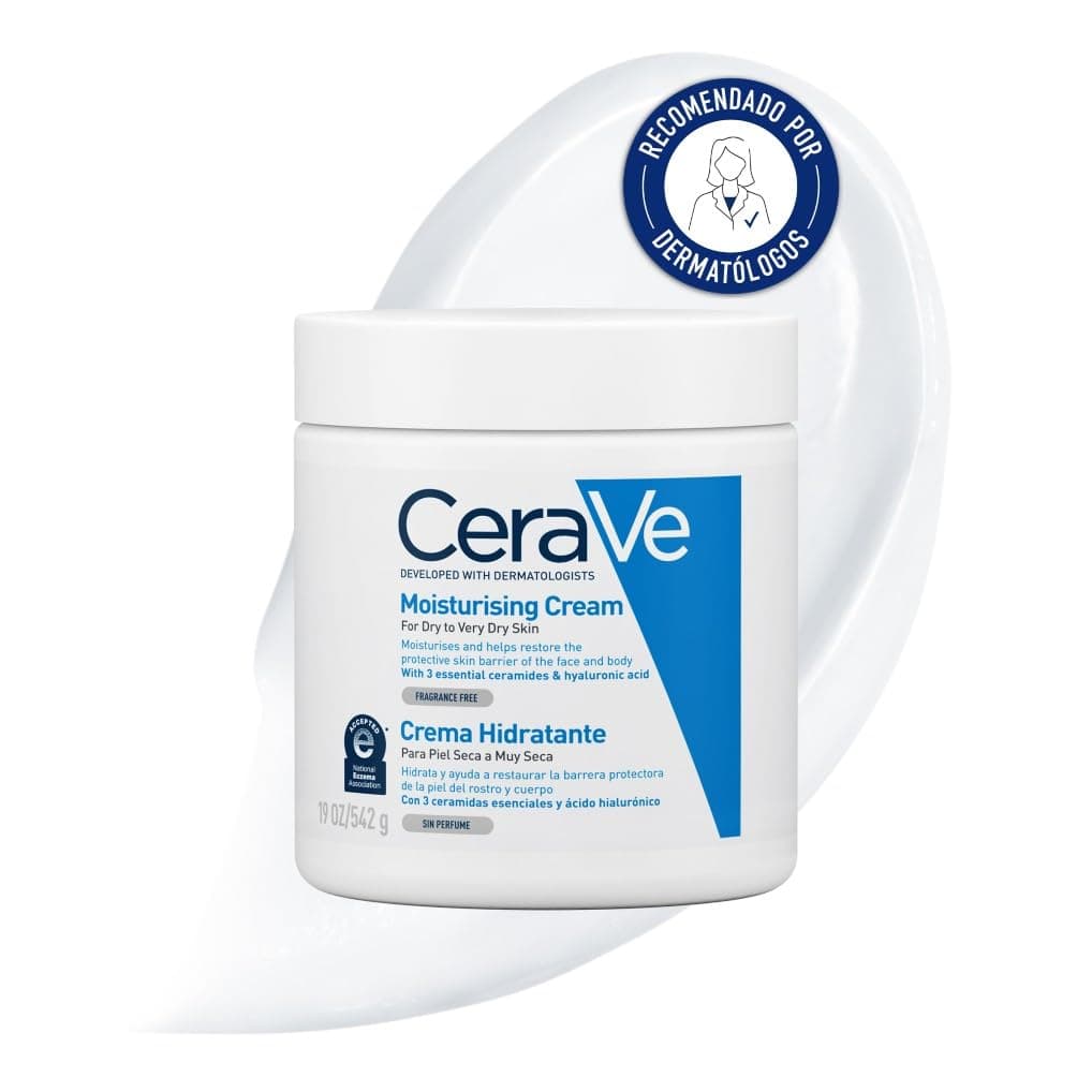CeraVe Crema Hidratante Rostro y Cuerpo — Piel Seca a Muy Seca, con Ceramidas