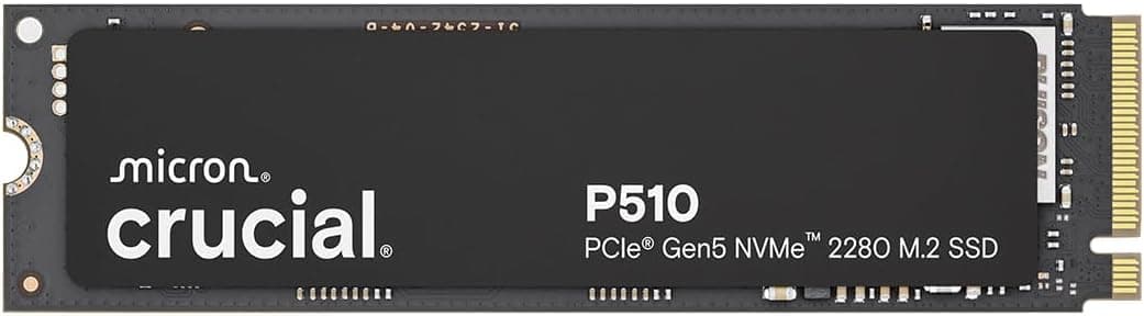 Crucial P510 SSD 1TB PCIe 5.0 Gen5 NVMe M.2 — hasta 11.000 MB/s
