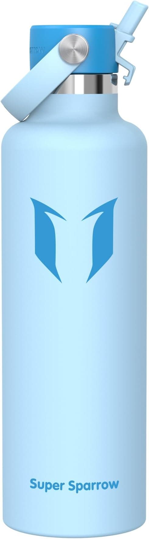 Super Sparrow Botella Agua Acero Inoxidable - Botella Termica - 350ml, 500ml, 750ml, 1L, 1.2L - Termo Sin BPA, Botella Agua Niños, para Deporte, Viaje, Escuela, Exterior, Oficina, Hogar