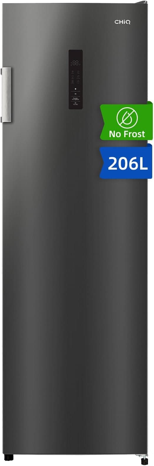 CHiQ CSD206NEID 206L Congelador Vertical Clase D, Total No Frost & Tecnología Inversor,Enfriamiento Multi Air Flow, -32°C Ultra-Bajo,Silencioso 39dB,Conmutable Frigorífico,Congelador