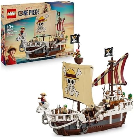 LEGO One Piece Barco Pirata Going Merry de Juguete - Maqueta de Barco y Decoración Anime - 5 Minifiguras Inc. Luffy, Zoro y Nami - Regalo para Niños, Niñas y Fans de 10+ Años 75639