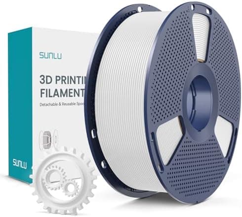 SUNLU PLA+ Filament 1.75mm, Mayor Durabilidad y alta Resistencia, Filamento PLA Plus para impresoras 3D FDM, bobina de 1KG, pla+ Blanco