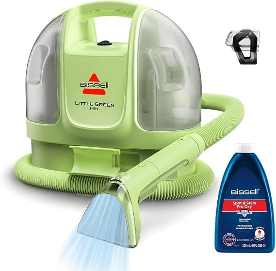 BISSELL Little Green® Mini, limpiador portátil de moquetas y tapicería, Gran potencia, limpieza multisuperficie, ligero, portátil, cableado, para moquetas, escaleras moquetadas, tapicería, 41492