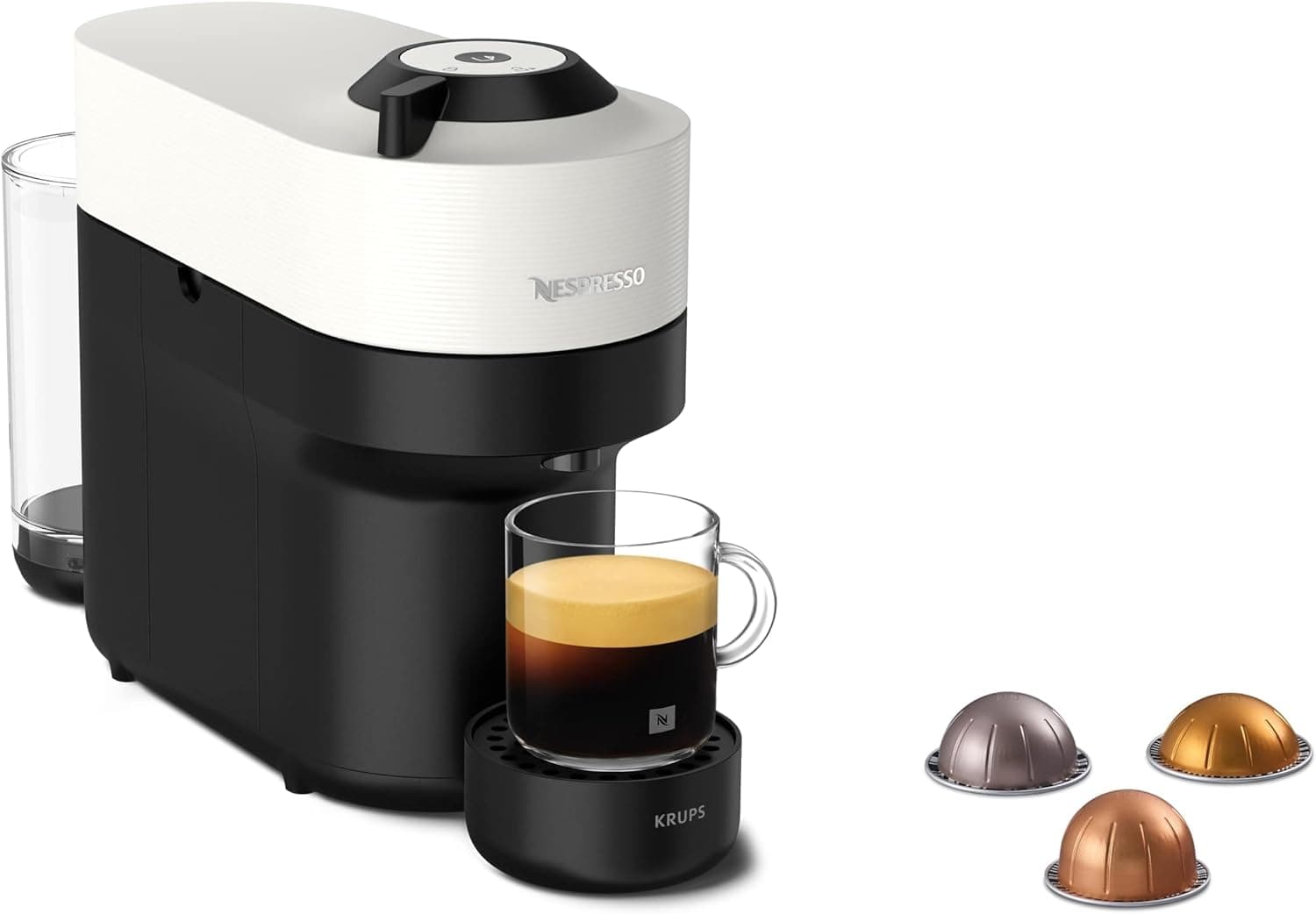 Krups Nespresso Vertuo Pop XN9201 — Cafetera de Cápsulas Compacta, 4 Tamaños
