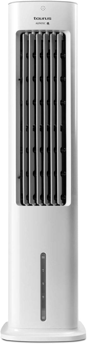 Taurus Babel Endless Ventilador de Torre Bladeless con Motor Digital Brushless Ultra Silencioso, 12 Velocidades, Pantalla LED Táctil, Oscilación, Temporizador 12h y Mando a Distancia