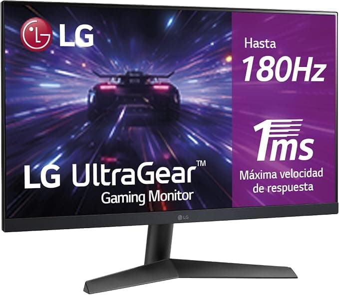 LG 27GS60F-B - Monitor Gaming Ultragear, 27", IPS, 1920x1080, 16:9, 180 Hz, 1 ms/AMD FreeSync/NVIDIA G-Sync Compatible, No Curvo, No Pivotable, Negro