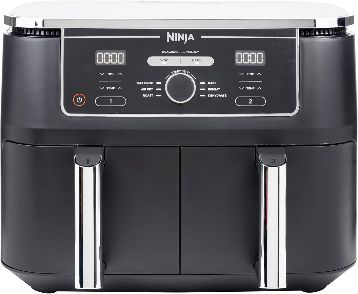 Ninja Foodi Freidora de Aire Doble Compartimento 9,6L — 6 Funciones sin Aceite